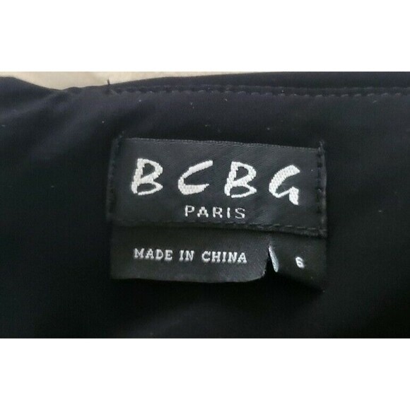 BCBG Paris Black Halter Evening Gown Formal Maxi Ruched Top Dress Lined Size 6 - Picture 5 of 6